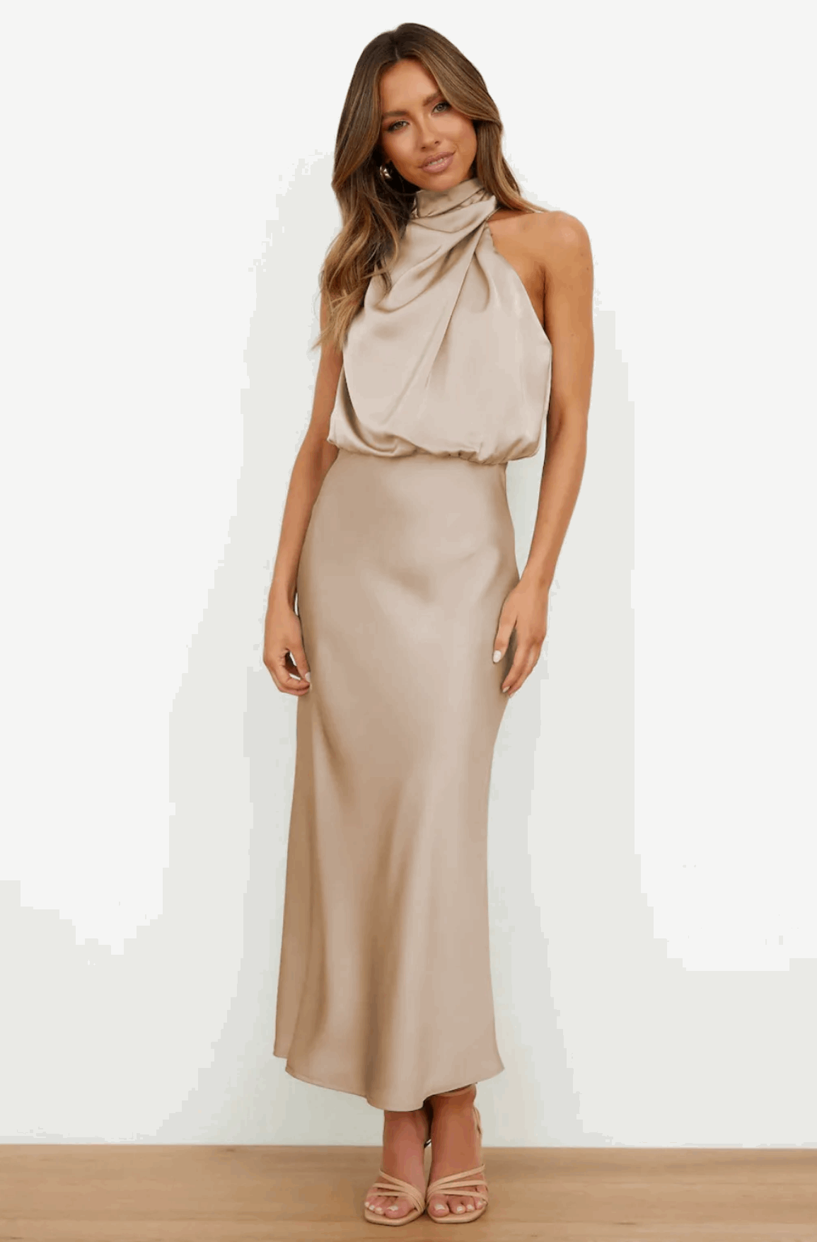 THE LARISSA DRESS - BEIGE