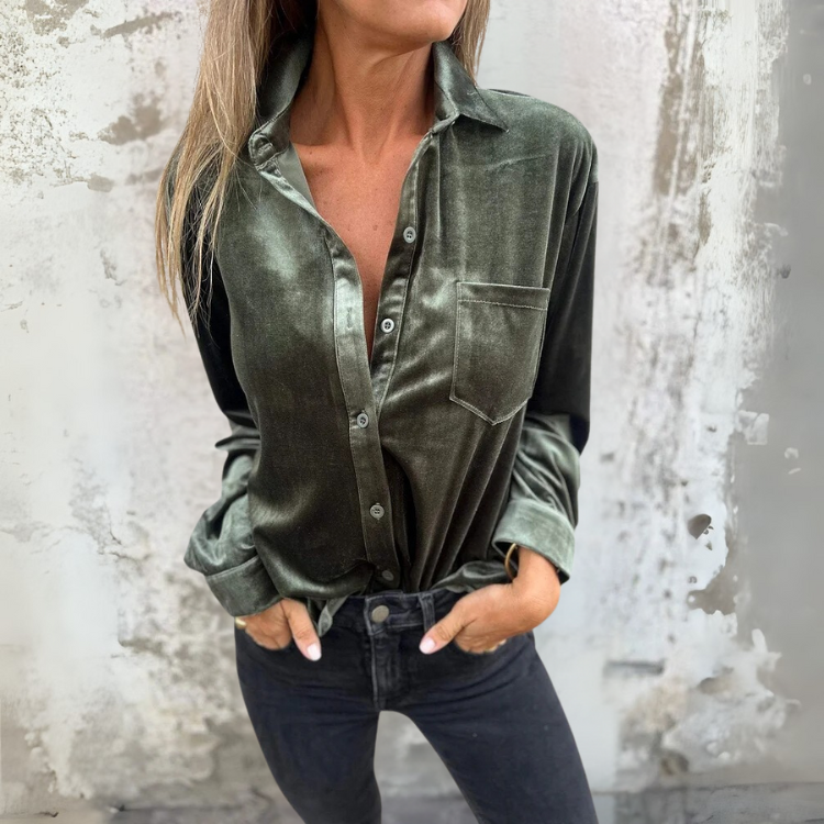 THE FLEUR VELVET SHIRT