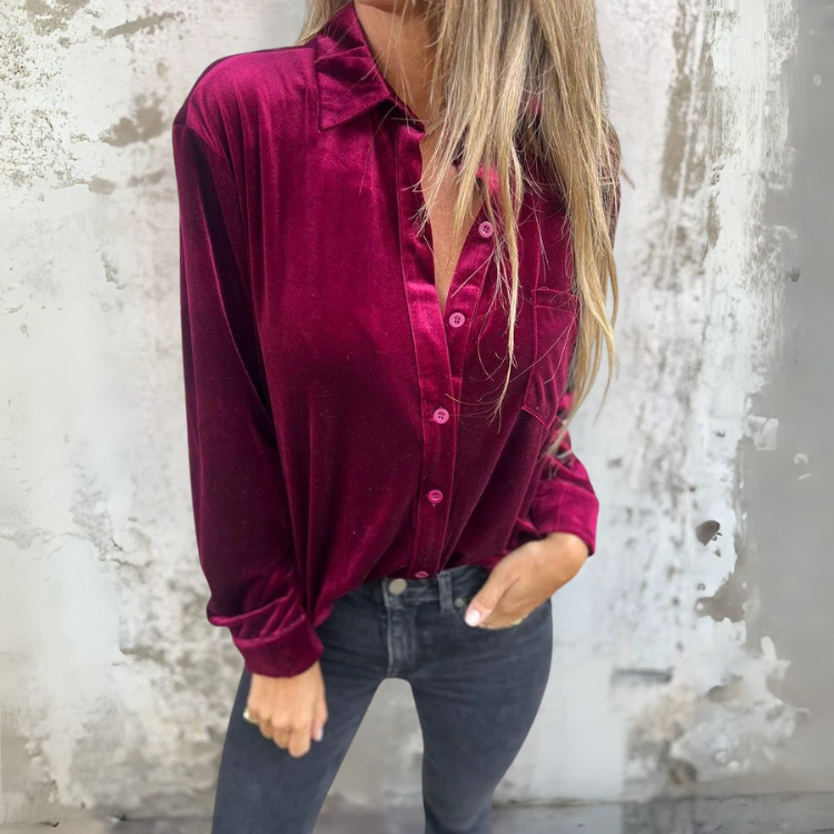 FLEUR VELVET SKJORTE