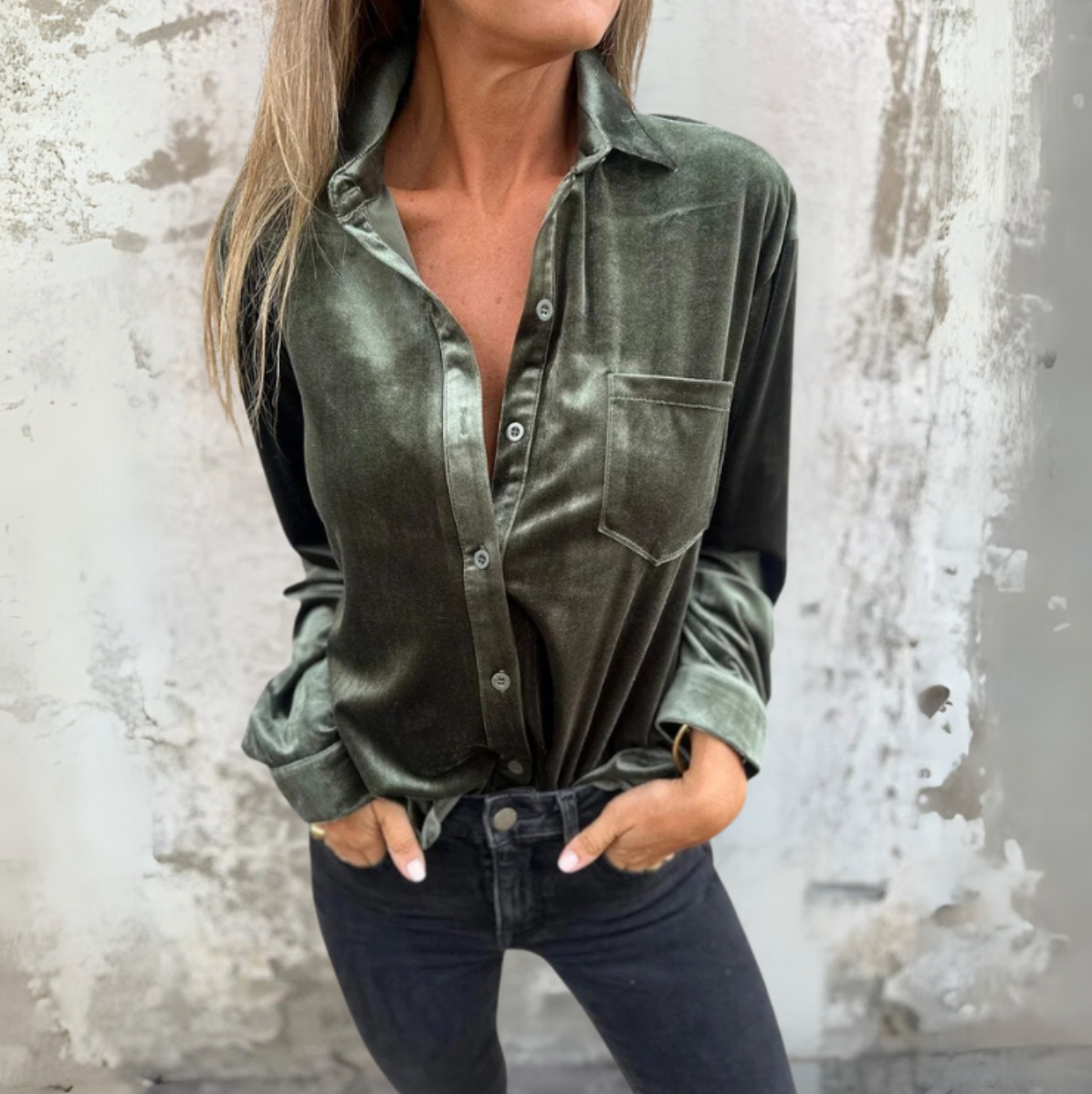 FLEUR VELVET SKJORTE