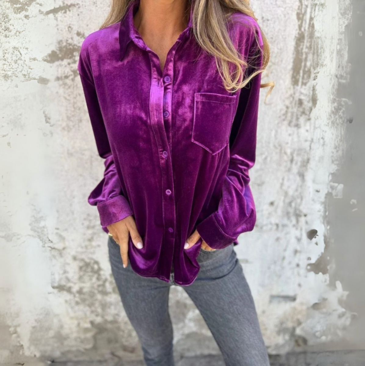 FLEUR VELVET SKJORTE